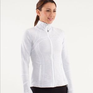 Lululemon Define White and Grey Zip Up Jacket
